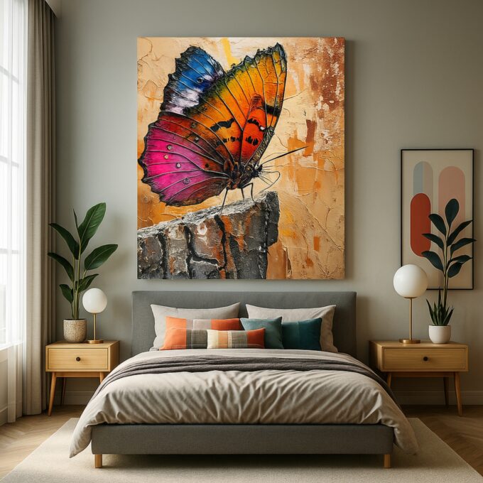 Vibrant Butterfly Canvas Wall Art – Nature-Inspired Color Pop for Office or Entryway - Image 2