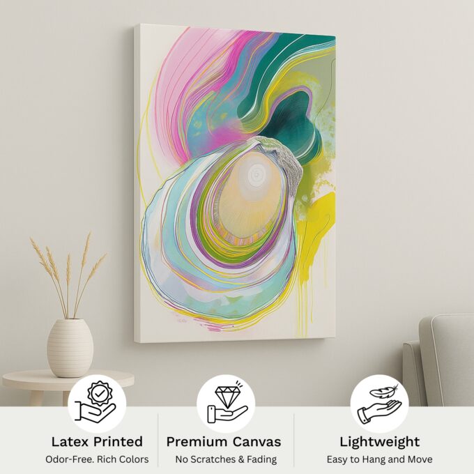 Spiral Pulse – Modern Abstract Color Swirl Canvas Wall Art - Image 4