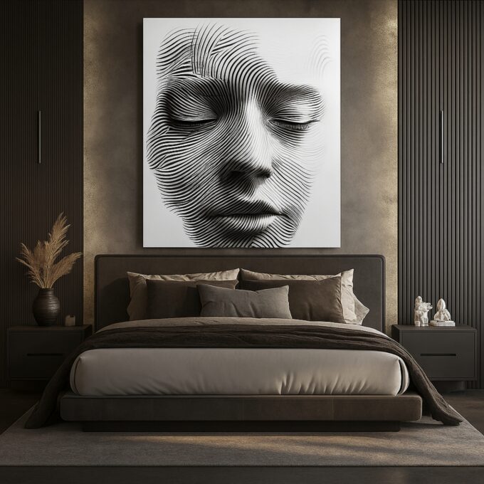 Linear Calm – Minimalist Horizontal Lines Canvas Wall Art - Image 2