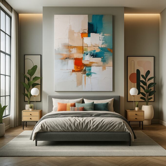 City Imprint – Urban Texture Abstract Canvas Wall Art - Image 2