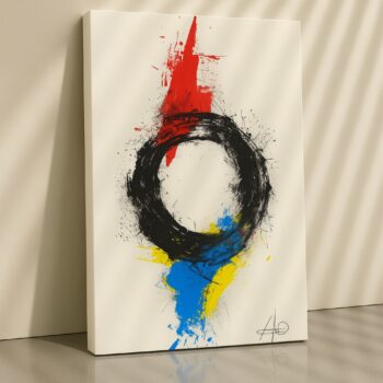 Core Vibration – Radiant Circular Energy Burst Canvas Wall Art