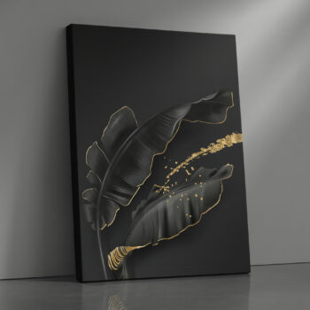 Golden Banana Leaves Canvas