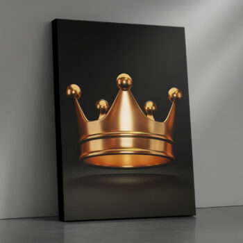 Golden Crown Canvas Wall Art