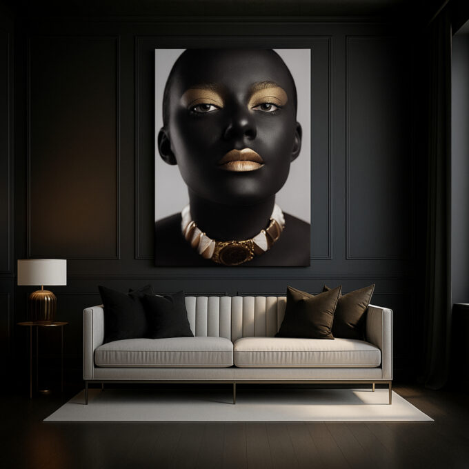 Golden Grace Portrait Canvas - Image 3