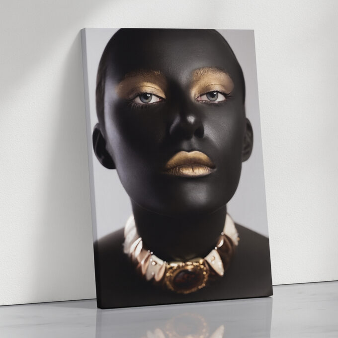 Golden Grace Portrait Canvas