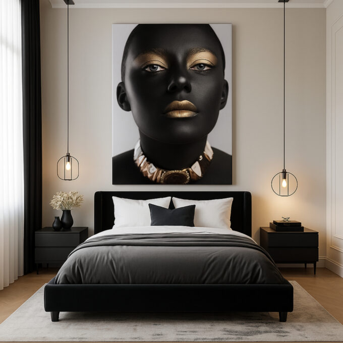 Golden Grace Portrait Canvas - Image 2