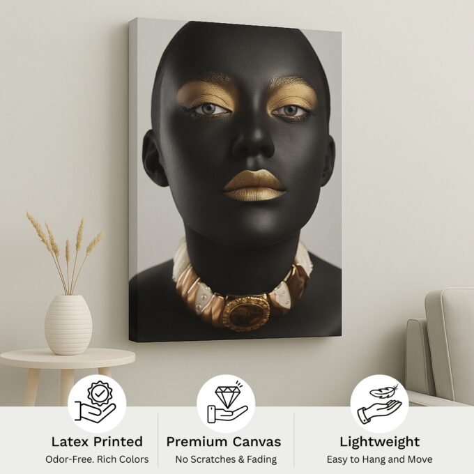 Golden Grace Portrait Canvas - Image 4