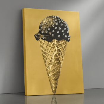 Golden Luxury Ice Cream Canvas