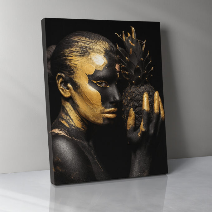 Golden Pineapple Muse Canvas