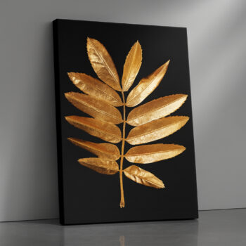 Golden Frond Harmony Canvas