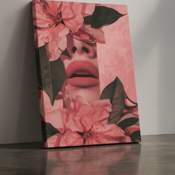 Bloomed Beauty – Floral Abstract Woman Canvas Wall Art