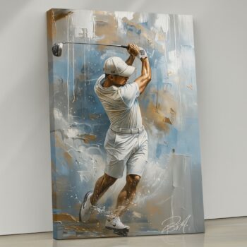 Power Swing – Dynamic Golf Canvas Wall Art for Sports Fans