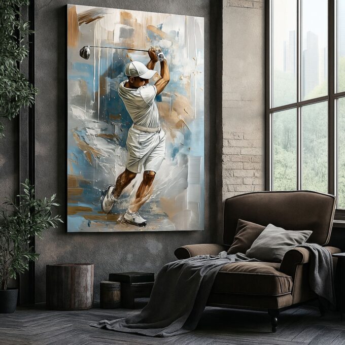 Power Swing – Dynamic Golf Canvas Wall Art for Sports Fans - Image 3