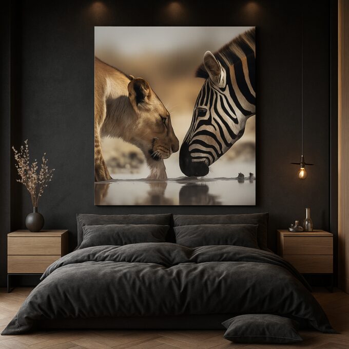 Wild Encounter – Safari Animal Canvas Wall Art - Image 2