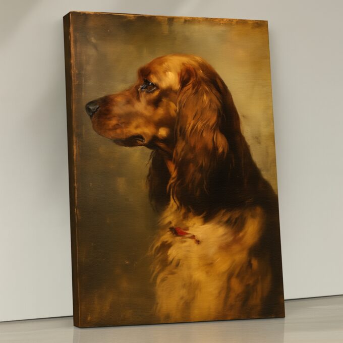 Regal Companion – Dog Portrait Classic Canvas Wall Art