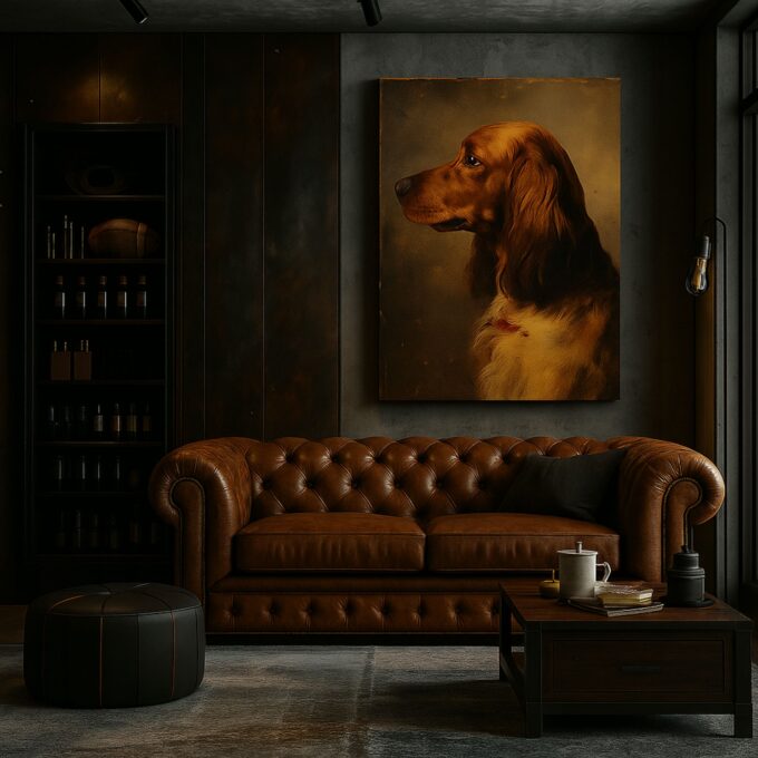 Regal Companion – Dog Portrait Classic Canvas Wall Art - Image 2