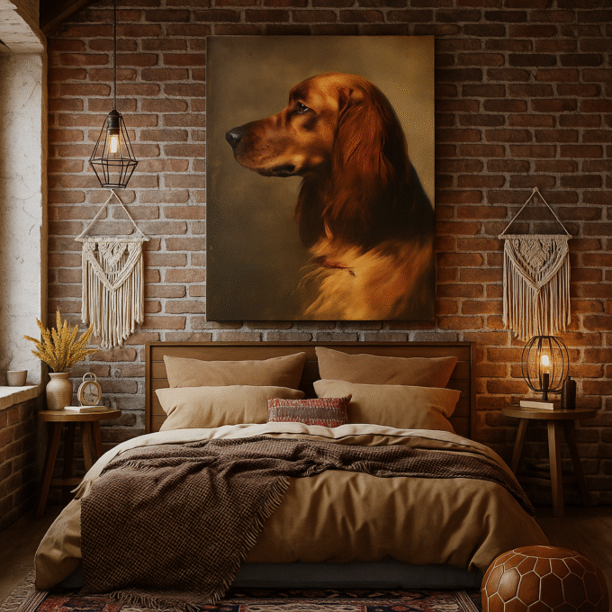 Regal Companion – Dog Portrait Classic Canvas Wall Art - Image 3