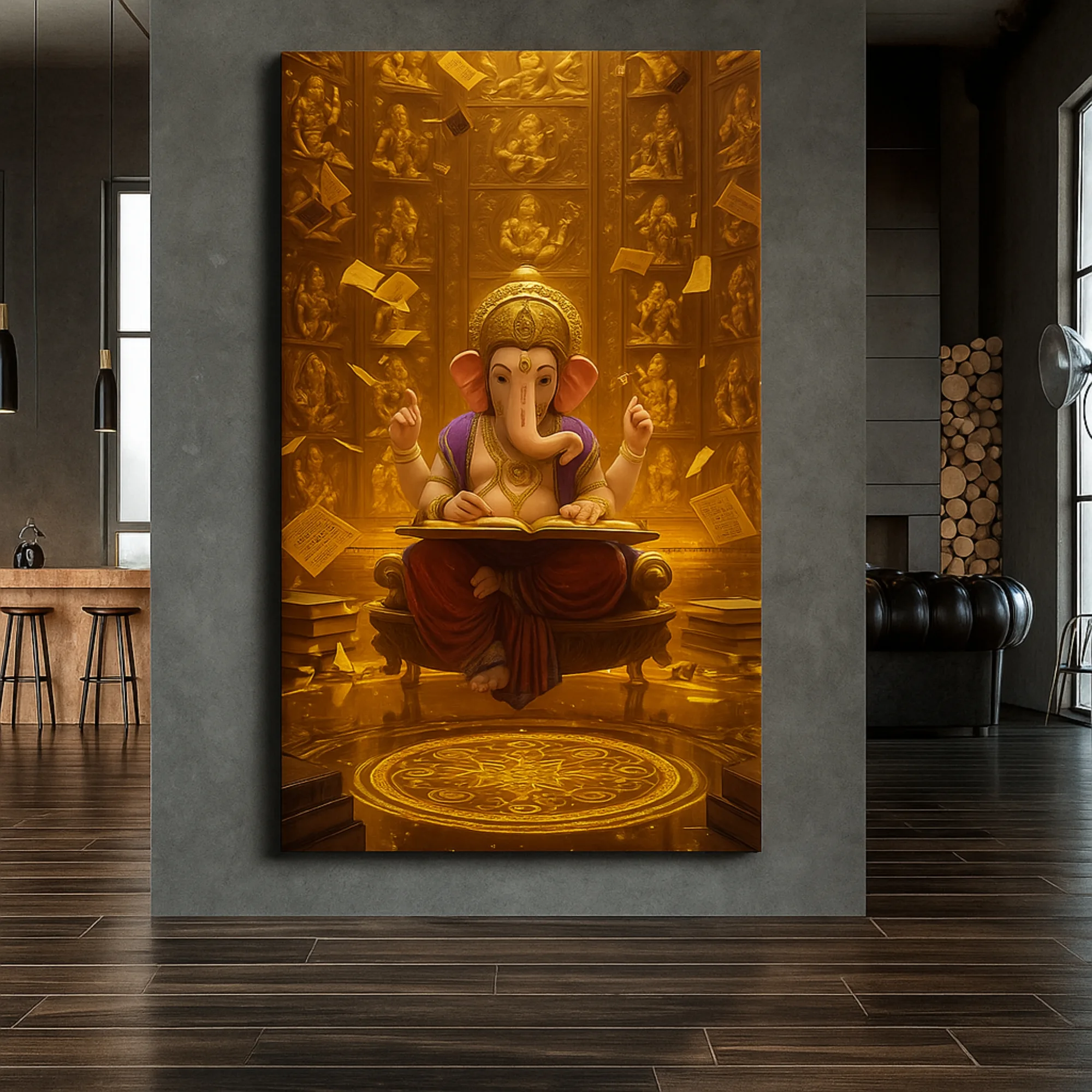 Canvas Print of Wisdom Vault Ganesha – Religious Wall Art | Artfy - Image 2