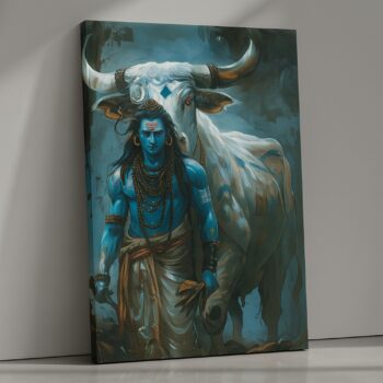 Divine Guardian Nandi Canvas Wall Art