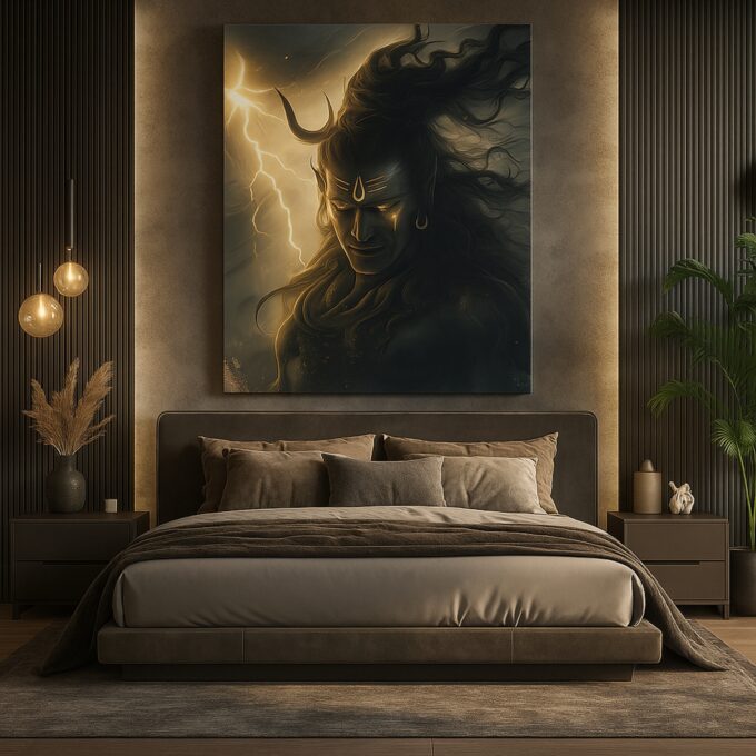 Stormborn Gaze Shiva Canvas Wall Art - Image 3