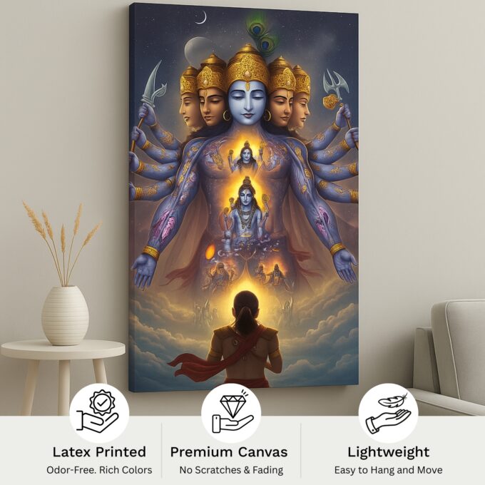 Infinite Forms Vishwarupa Canvas Wall Art - Image 4
