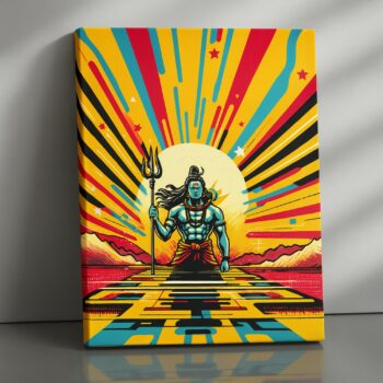 Radiant Ascendancy Shiva Canvas Wall Art