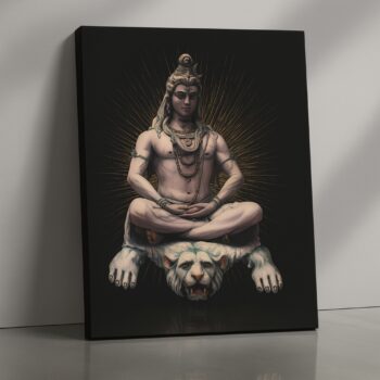 Divine Ascendancy Meditation Shiva Canvas Wall Art