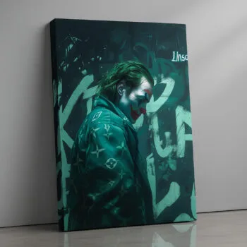 Chaos Graffiti Joker graffiti canvas print by Artfy Canvas – urban villain canvas painting, wall paintings, artwork for wall décor