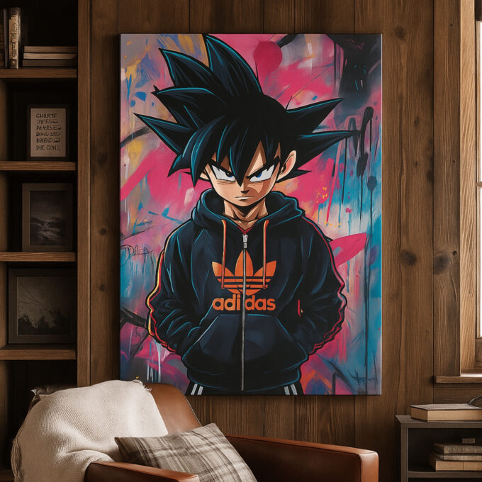 Saiyan Streetstyle – Movies & Anime Canvas Wall Art - Image 2