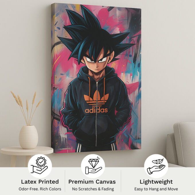 Saiyan Streetstyle – Movies & Anime Canvas Wall Art - Image 4