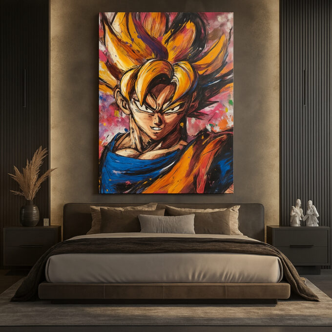Saiyan Fury – Movies & Anime Canvas Wall Art - Image 3