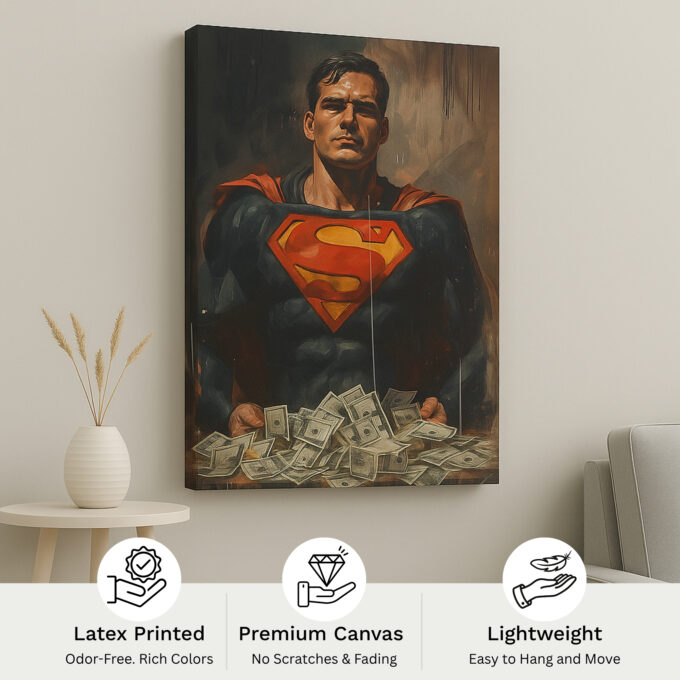 Kryptonian Fortune – Movies & Anime Canvas Wall Art - Image 4