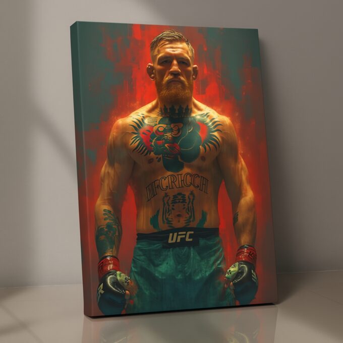 Crimson Fighter – UFC Boxing Wall Art for Gym or Man Cave