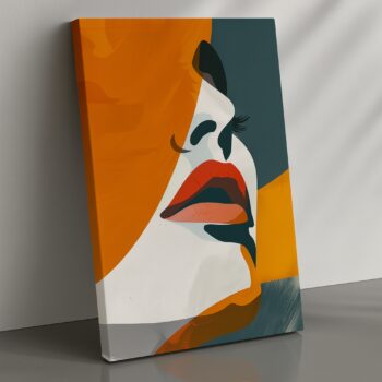 Amber Muse – Abstract Woman Canvas Wall Art