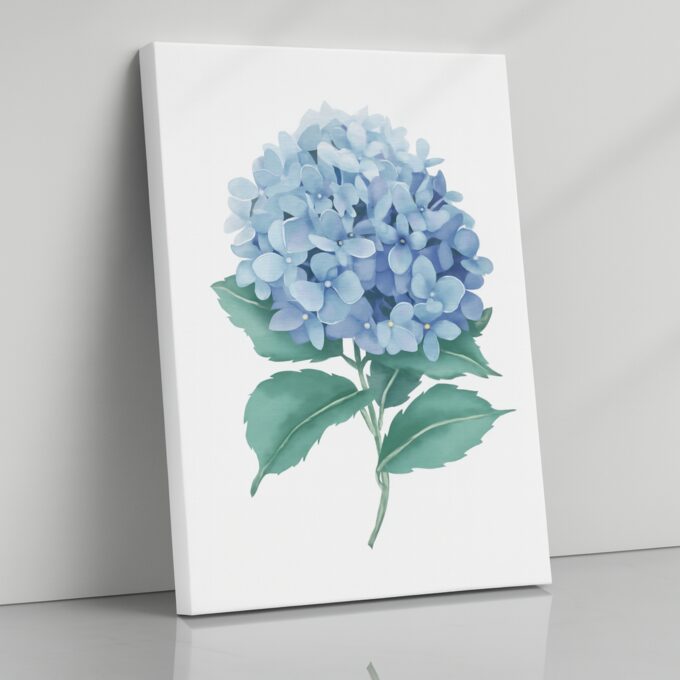 Azure Hydrangea – Blue Bloom Canvas Wall Art