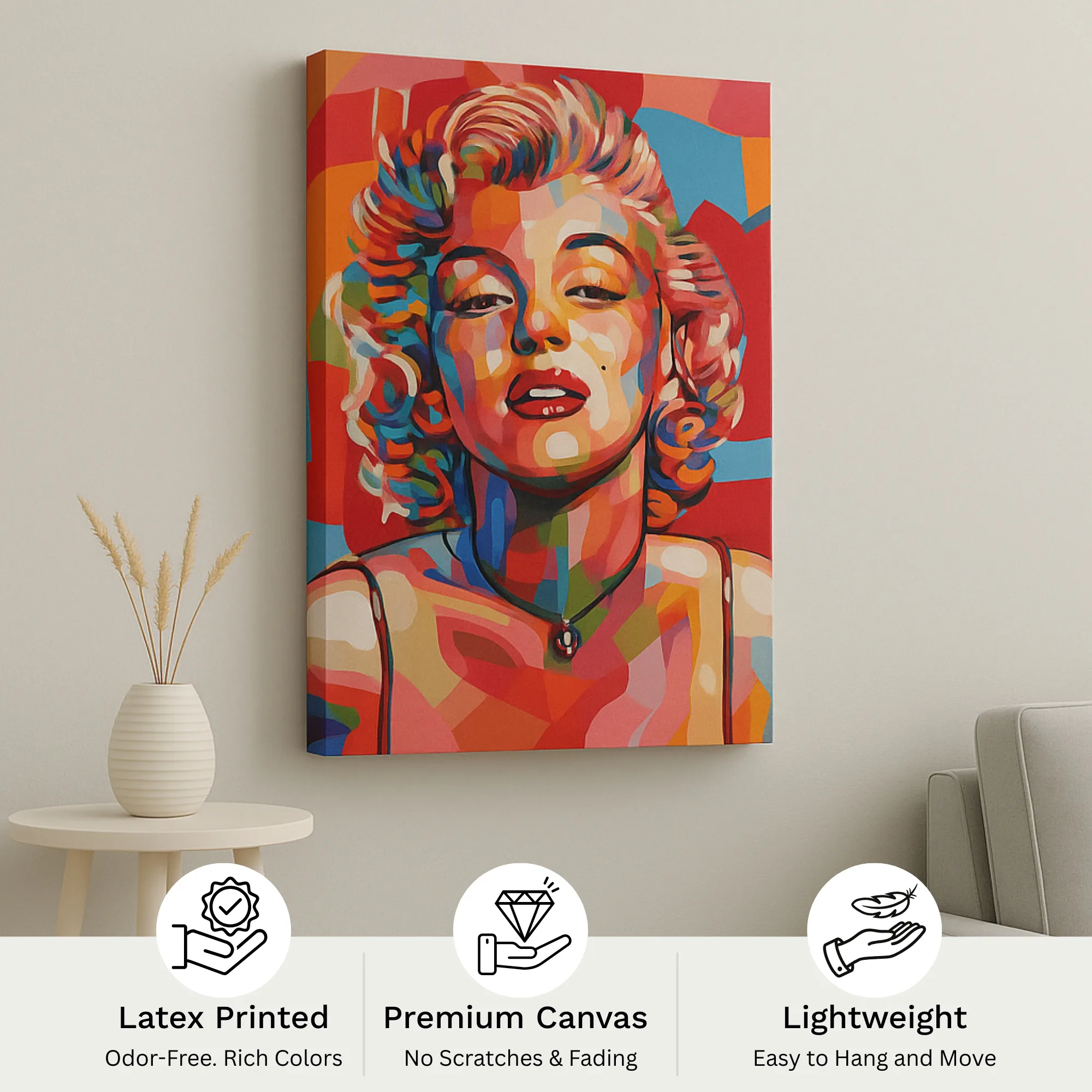 Canvas Print of Icon in Color – Marilyn Pop Art Wall Art | Artfy - Image 4