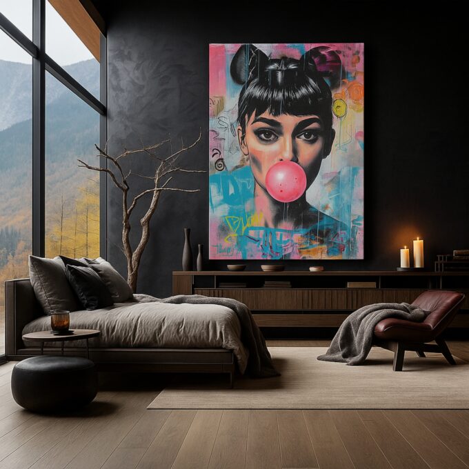 Pop Graffiti Muse – Urban Street Art Canvas - Image 3
