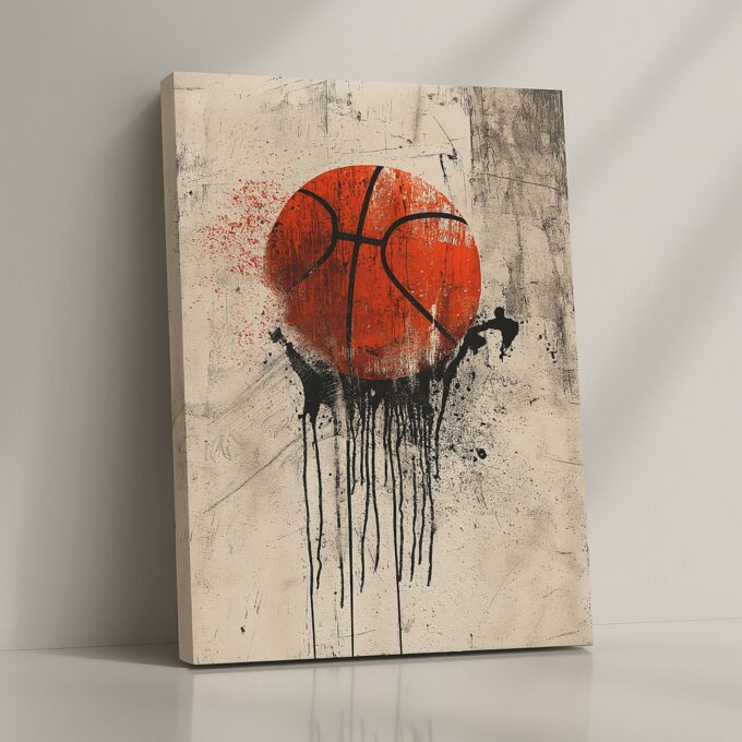 Slam Drip – Urban Basketball Graffiti Canvas Wall Art