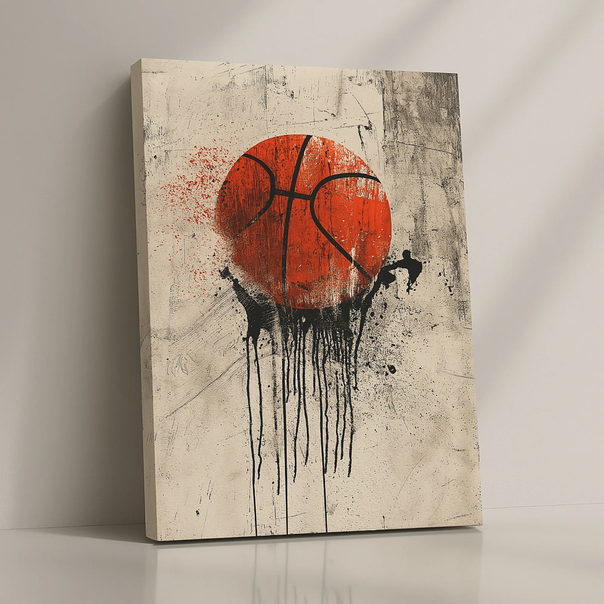 Slam Drip basketball urban canvas print by Artfy Canvas – sports canvas painting, wall paintings, artwork for wall décor