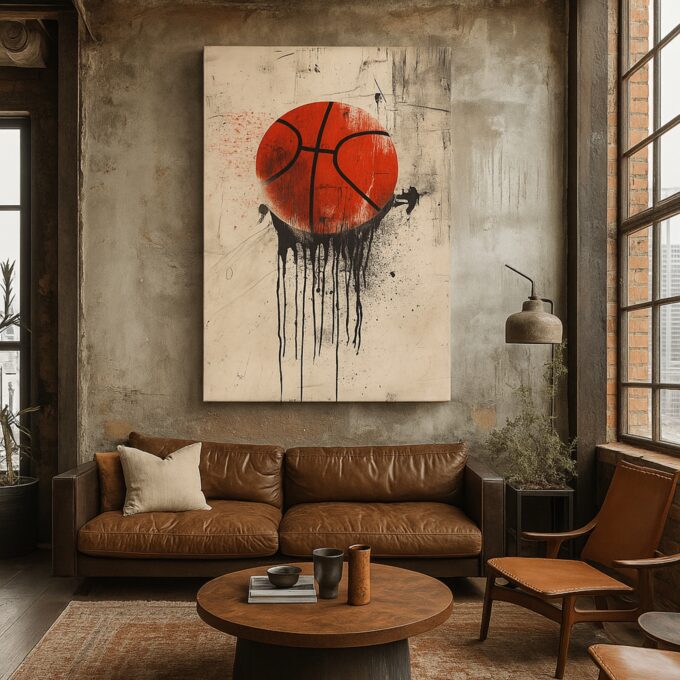 Slam Drip – Urban Basketball Graffiti Canvas Wall Art - Image 2