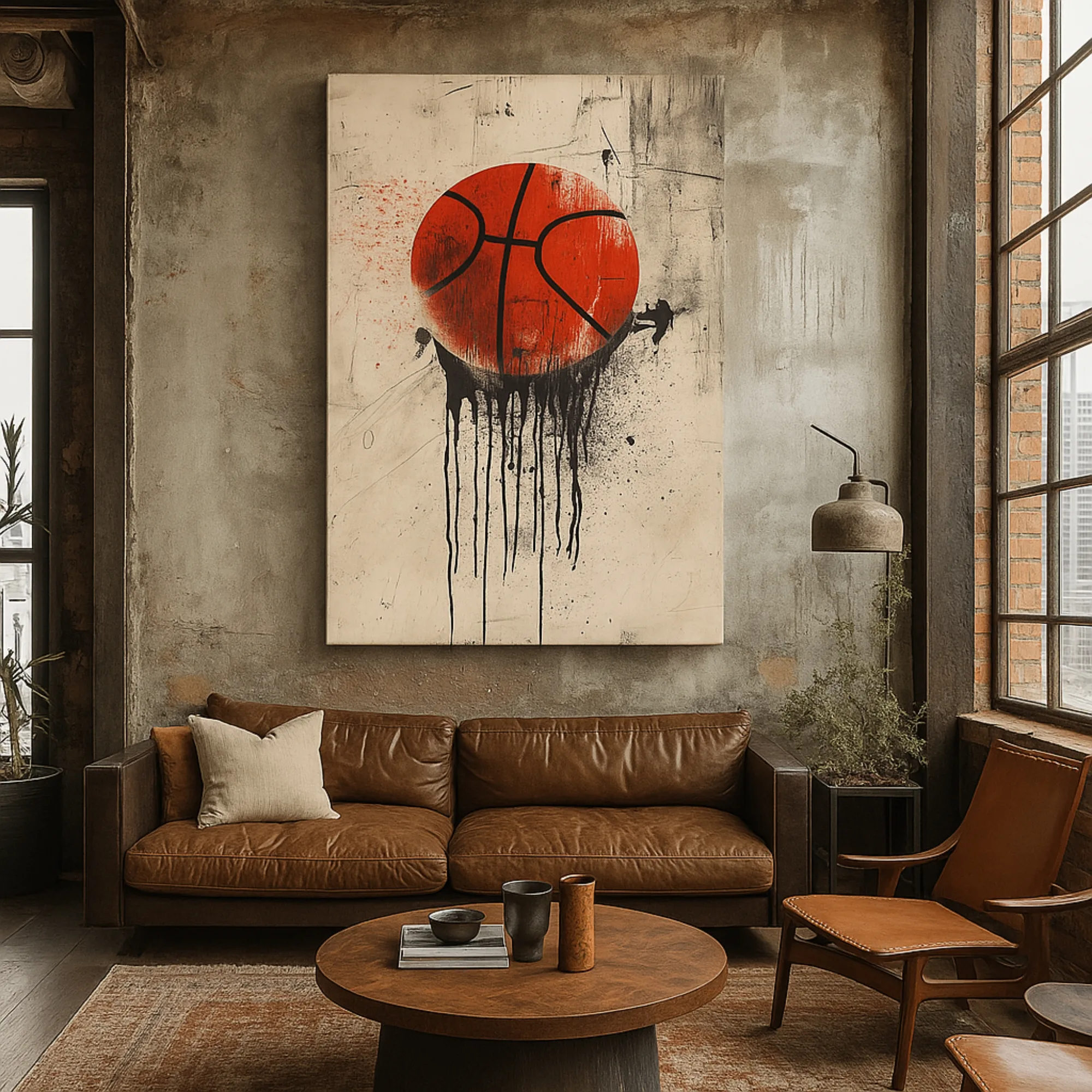Canvas Print of Slam Drip – Basketball Urban Wall Art | Artfy - Image 2