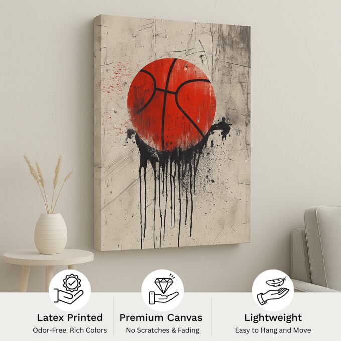 Slam Drip – Urban Basketball Graffiti Canvas Wall Art - Image 4