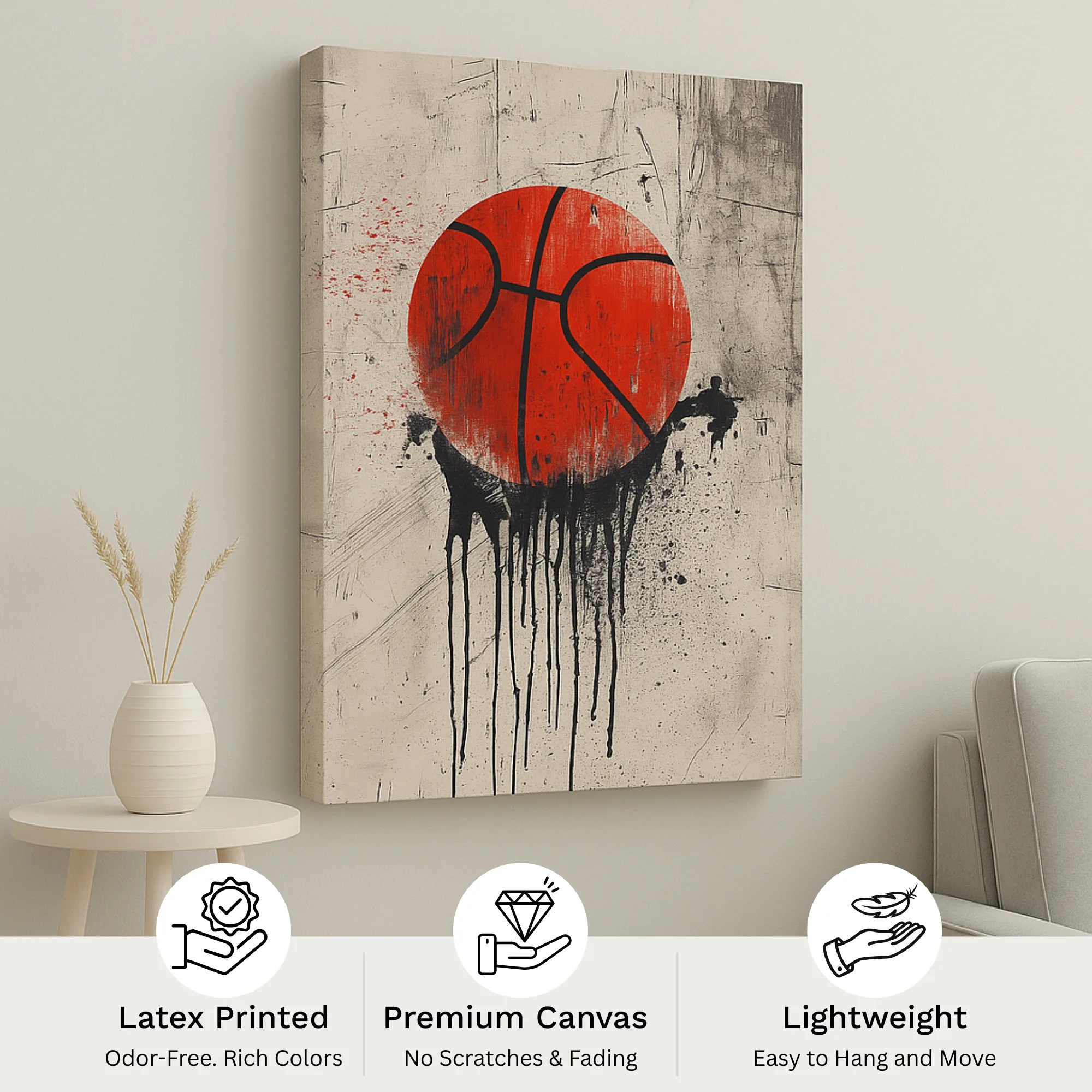 Canvas Print of Slam Drip – Basketball Urban Wall Art | Artfy - Image 4