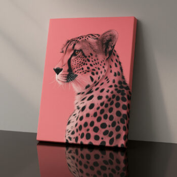 Scarlet Predator – Modern Cheetah Canvas Wall Art