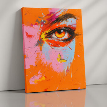 Ember Gaze – Abstract Eye Canvas Wall Art