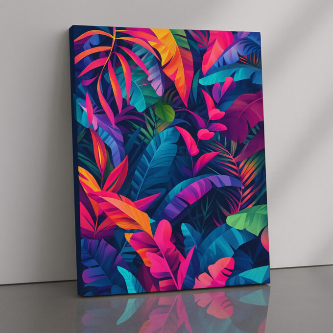 Jungle Glow – Tropical Jungle Canvas Wall Art