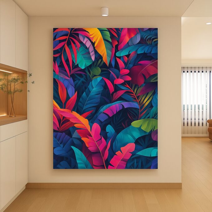 Jungle Glow – Tropical Jungle Canvas Wall Art - Image 2