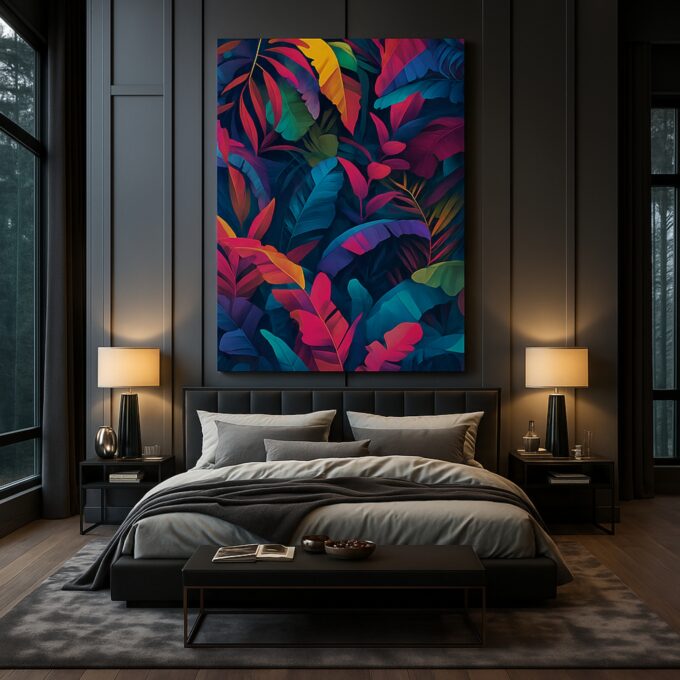 Jungle Glow – Tropical Jungle Canvas Wall Art - Image 3