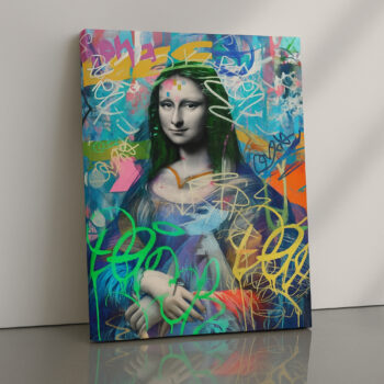 Graffiti Mona – Urban Pop Art Canvas