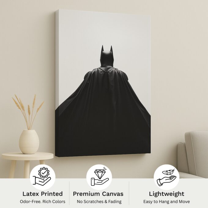 Dark Vigil – Batman Minimalist Canvas Art - Image 4